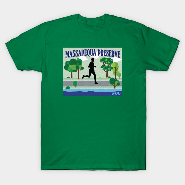 Massapequa Preserve-Running-1 T-Shirt by BonzoTee